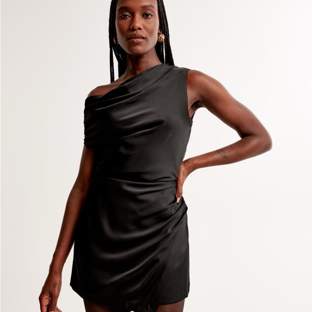 Satin Draped Mini Skort